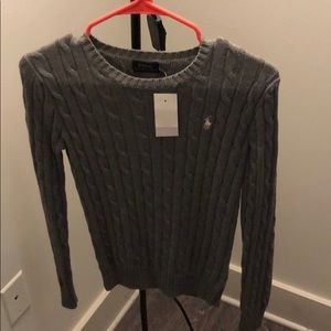 Grey sweater with White horse